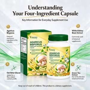 Capsules Complexes d'Agaricus Bisporus OEM/ODM – Formule Botanique Bloquant l'Absorption des Huiles – Complément Alimentaire Quotidien pour Adultes – Soutien Nutritionnel - Product Image 5