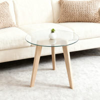 Table basse moderne en bois, table d'appoint de canapé, meuble de rangement mobile pour salon, table de chevet, mobilier de maison Green Forest WCT-11781