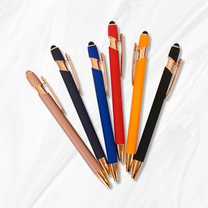 High Quality Custom Metal <b>Pen</b> with logo Printing Multi Color Available for Selection Ballpoint <b>Pens</b> with Soft Rubber Touch - Product Image 2