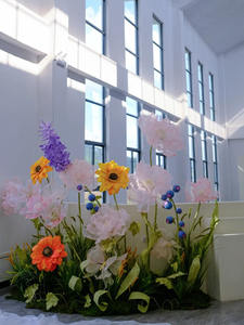 Decoración de Boda, <span class=keywords><strong>Flor</strong></span> Grande de Organza, Arreglo Floral, <span class=keywords><strong>Flor</strong></span> Gigante Artificial para Decoración de Exteriores, Escaparates - Product Image 1