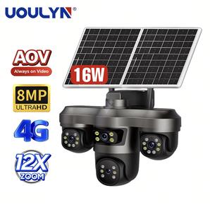 กล้องวงจรปิด<span class=keywords><strong>3</strong></span> PTZ 12X กันน้ำใช้กลางแจ้ง WiFi 4G แบตเตอรี่พลังงานแสงอาทิตย์ - Product Image 1
