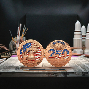 Moneta commemorativa in rame USA 250° Anniversario, Stampa UV 3D ad alto rilievo, Fustellata, da collezione - Product Image 2