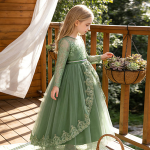 Meiqiai <span class=keywords><strong>Robe</strong></span> de Luxe en Dentelle Florale pour Enfants, Col Rond, <span class=keywords><strong>Robe</strong></span> de Mariée <span class=keywords><strong>Blanche</strong></span> de Cérémonie pour Filles de 8 à 10 Ans - Product Image 4