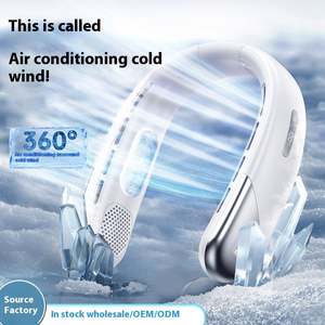 Los 3 mejores dispositivos, mini ventilador USB, ventilador de cuello sin aspas de mano portátil para deportes al aire libre, usable y fuente de energía eléctrica - Product Image 5