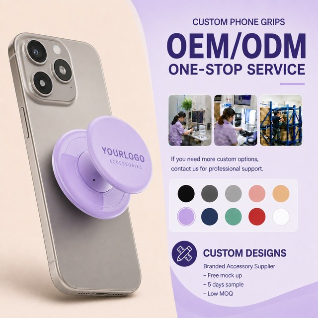 2026 New Branded Corporate Gift Professional ODM Custom Logo Low MOQ 5 Days Sample for High End Brand Magnetic Phone Grip Stand