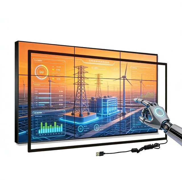 YINGTOUCH 17-Inch Black Infrared Touch Monitor Frame with USB Interface 16:9 Aspect Ratio for Educational Training Business Use