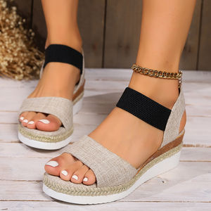 Nuevas Sandalias Casuales Ligeras de Mujer con Nudo de Mariposa y Suela de Cáñamo, Boca de Pez, Plataforma Gruesa H-820 (Colección 2025) - Product Image 2