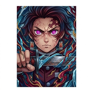Affiches d'anime japonaises décoratives, affiches de sport de football en 3D, <span class=keywords><strong>manga</strong></span>, peinture plastique 30*40, affiches d'anime lenticulaires 3D - Product Image 1