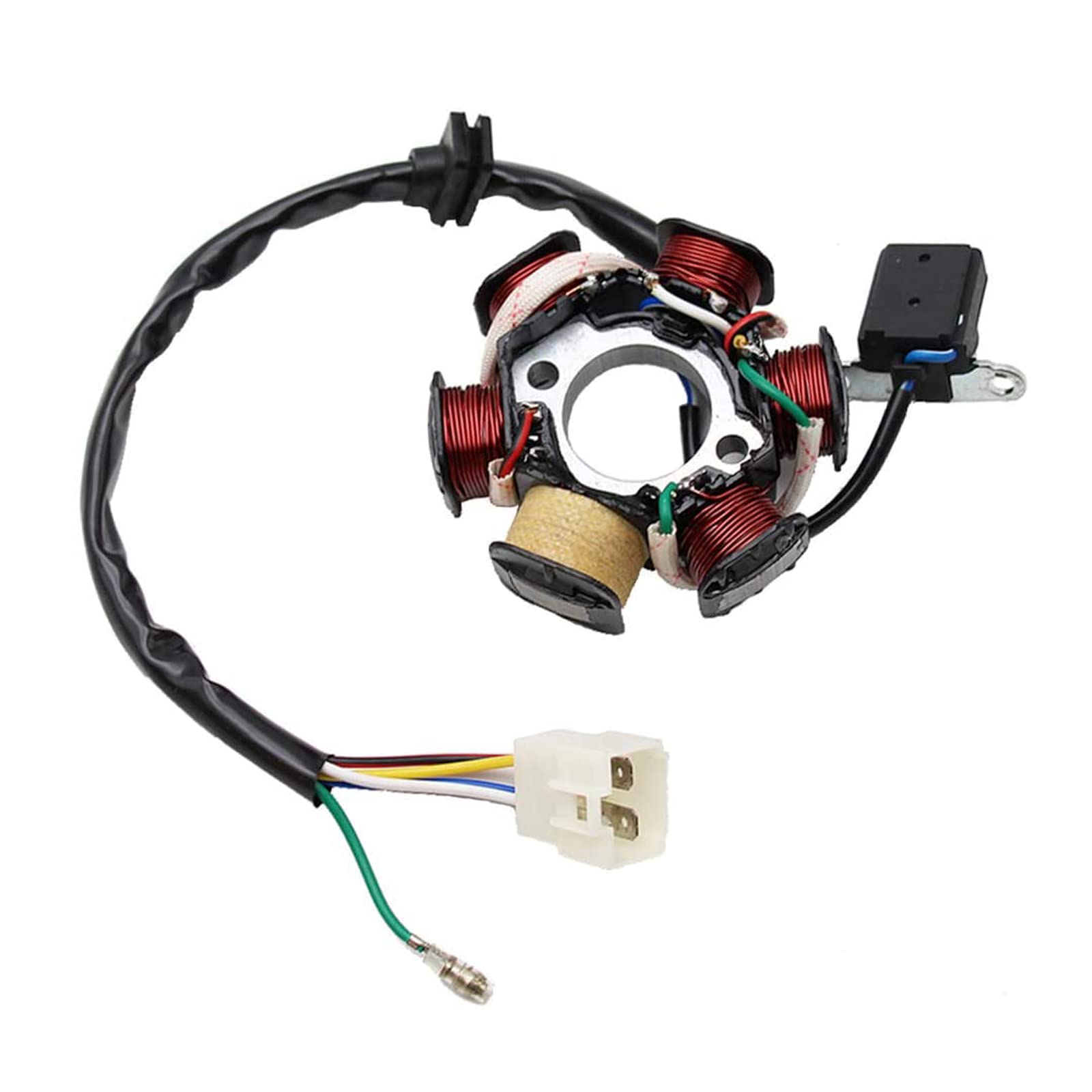 OEM характеристики Характеристики оригинальное качество 6 катушек 5 проводов GY6 статор Магнитный мотоцикл катушка статора