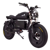 Vélo électrique Himoto White Warrior 3000w 60v 45ah Batterie Suspension réglable Porte-bagages en alliage d'aluminium Pneus larges pour la ville 80km/h