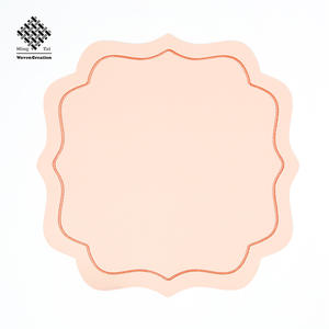 इको फ्रेंडली pvc चमड़े की कढ़ाई विशेष आकार घर सजावट जलरोधी टेबल प्लेसमेट्स - Product Image 5