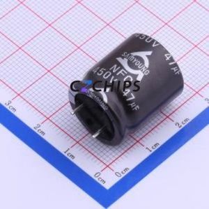 Condensateur électrolytique en aluminium à montage traversant NFC450V47M18*20 3.5CC, D18xL20mm 47uF 20% 450V 300mA-120Hz - Product Image 1