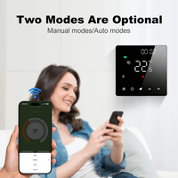 Termostato Inteligente WiFi Inalámbrico para Calefacción por Suelo Radiante (Agua/Eléctrico) y Caldera de Gas, Compatible con la Aplicación Tuya, Alexa, Google y Alice