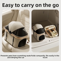 Poussette pour animaux de compagnie en tissu Oxford réglable et portable, en alliage d'aluminium léger, pliable à un bouton, détachable, pour chiens et chats - Vente en gros usine