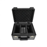 Boîte de rangement pour cartes à collectionner à 3 rangées, boîte pour cartes sportives, capacité de 90+ cartes classées, compatible avec CSG, BGS, boîte de présentation avec cadre en aluminium