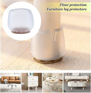 Housse de protection universelle pour table, antidérapante, protection du sol, silencieuse, pour pieds de chaises ronds et carrés, coussinets en silicone pour pieds de chaise, meubles - Product Image 5
