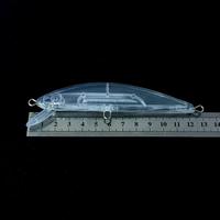 Leurre de pêche à la traîne en ABS non peint, 125 mm, 38,6 g, type Minnow coulant, pour eau salée et douce, appât de fond DIY pour poisson, bar, lac, rivière