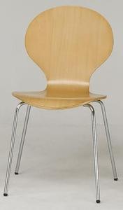 Nordic Bentwood <b>Dining</b> <b>Chair</b> Plywood Curved Back Metal Frame Modern Restaurant <b>Chair</b> - Product Image 1