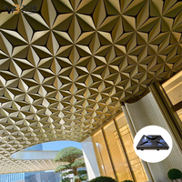 Panneau de plafond en aluminium de forme personnalisée, carrelage de plafond décoratif en aluminium pour hall d'hôtel, centre commercial, plafond de bureau