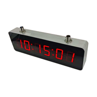 Mutteruhr für Schulen: Synchronisierte digitale LED-Uhr mit blauen/roten/grünen/weißen LEDs, analoger Zeigeruhr für Krankenhäuser, U-Bahnen, Metallgehäuse