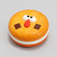Jouets anti-stress à presser en forme de biscuits, viscoses et à remontée lente, avec visages amusants, formes alimentaires Kawaii, en PU, unisexe, vente en gros