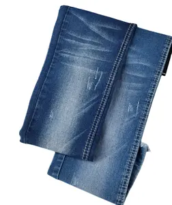 Iyi fiyat pamuk polyester viskon rayon koyu mavi denim kumaş