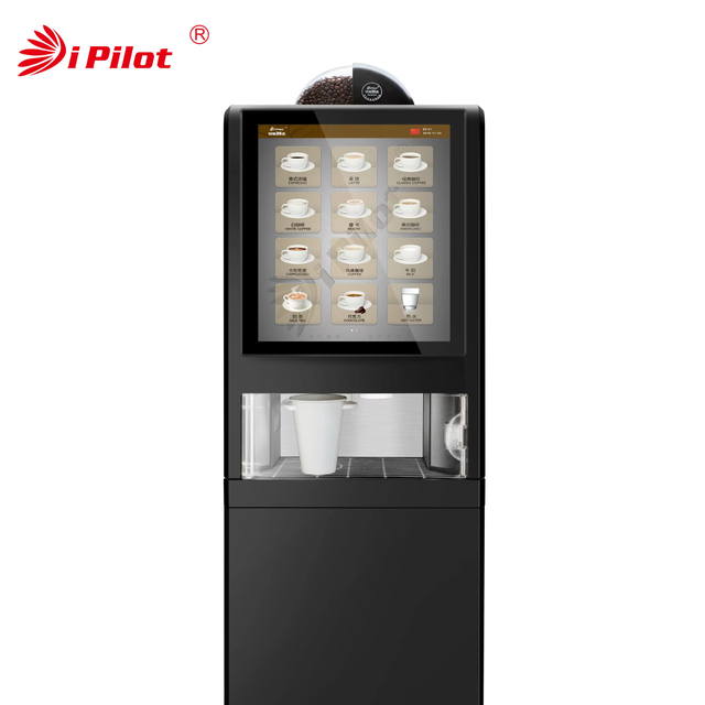 Factory Professional Smart Touch Screen Intelligent Iced& Hot Bean to Cup Coffee Vending Fully Automatic