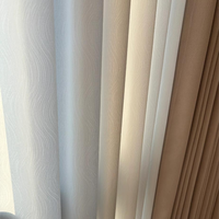 Cortina Translúcida con Textura Ondulada, Protección UV, Aislamiento Térmico, Filtrado de Luz, Privacidad, Voile para Ventana, Directo de Fábrica