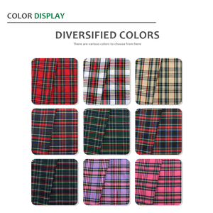 Vải kẻ caro nhuộm sợi kiểu cổ điển bán chạy, 98% polyester, 2% spandex, vải tuýt kẻ caro nhuộm sợi dùng cho đồng phục học sinh - Product Image 6