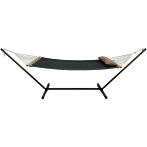 Amaca Classica Imbottita e Trapuntata con Cuscino e Supporto, Lettino da Giardino per Interni ed Esterni con Cuscino - Product Image 2