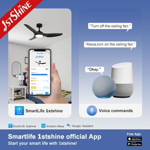ผู้ผลิตพัดลมเพดาน LED 1stshine พัดลมเพดาน LED สไตล์โมเดิร์นเรียบง่าย พร้อมไฟหรี่แสงได้ - Product Image 6