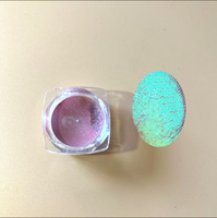 Nouvelle poudre de paillettes caméléon carrée pour nail art, encre plastique, accessoires pour nail art, stock Zhejiang, vente en gros BSL007