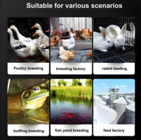 Mezcladora de Alimentos para Ganado, Ovejas, Pollos y Peces, Máquina Mezcladora para Granja, Mezcladora de Semillas Pequeña para Uso Doméstico, Mezcladora de Boca Plana