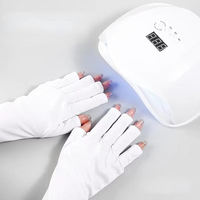 Gants demi-doigts anti-UV UPF50+ respirants et réutilisables, les plus vendus, pour lampe à ongles, manucure, salon et usage domestique