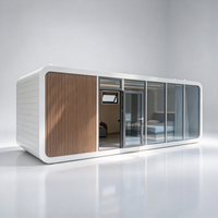 Cabina Prefabbricata Insonorizzata con Telaio in Acciaio per Ufficio da Giardino Moderno, Studio e Lavoro Remoto, Stile Apple Cabin
