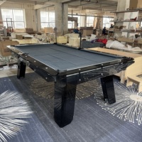 L'usine produit des tables de billard en verre trempé sur mesure haut de gamme de 7 pieds/8 pieds/9 pieds et des tables de baby-foot de différentes tailles.