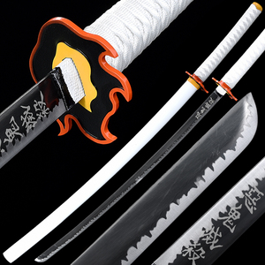 <span class=keywords><strong>Katana</strong></span> de l'anime populaire Demon Slayer, <span class=keywords><strong>Rengoku</strong></span> Kyojuro, accessoire de cosplay, pour collection et décoration - Product Image 1