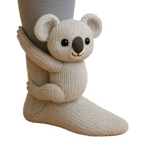 Chaussettes d'intérieur tricotées antidérapantes 3D animales, haute qualité, populaires hiver 2025, simulation Panda <span class=keywords><strong>Salamandre</strong></span>, au-dessus du genou - Product Image 5