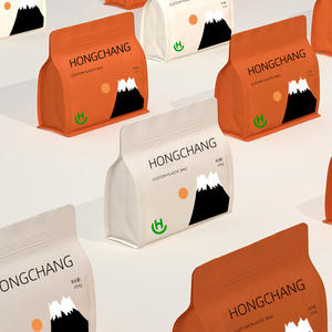 Borsa di plastica personalizzata con cerniera di lusso riutilizzabile personalizzata per caffè in grani borse impermeabili resistenti all'umidità per alimenti - Product Image 1