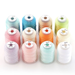Ensemble de 12 couleurs d'automne, fil à broder en polyester de qualité supérieure 2/6, poids 38, bobine, Babylock Janome Singer, machine à coudre domestique V1035 - Product Image 1