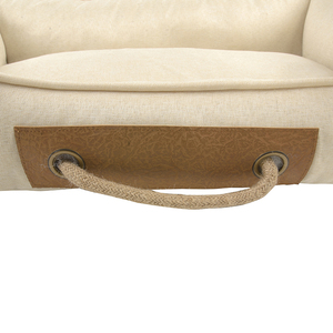 Bán Buôn Chất Lượng Cao Tùy Chỉnh Màu Sắc Và Kích Thước Logo Vuông Sang Trọng Thoải Mái Giá Rẻ Faux Linen Giường Con Chó Giúp Với Ngủ - Product Image 5