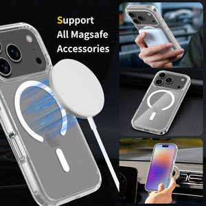 Funda Magnética Antigolpes para <span class=keywords><strong>Teléfono</strong></span> con Marco <span class=keywords><strong>de</strong></span> TPU y Parte Trasera <span class=keywords><strong>de</strong></span> PC Transparente Antiamarilleo para iPhone 17 17 Pro 17 Pro Max Air 17 - Product Image 3