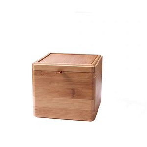Cajas de Madera de Bambú Cuadradas para Regalos, Manualidades y Almacenamiento, Color Madera Sólida Zm 035 - Product Image 4
