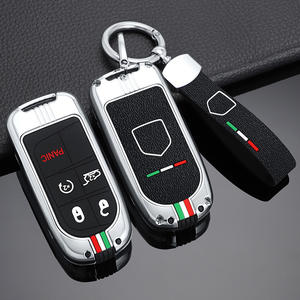 Housse de clé de voiture en métal pour Dodge Ram 1500 voyage chargeur Dart Challenger Grand Cherokee Renegade <span class=keywords><strong>Fiat</strong></span> Chrysler 300C <span class=keywords><strong>porte</strong></span>-clés - Product Image 1