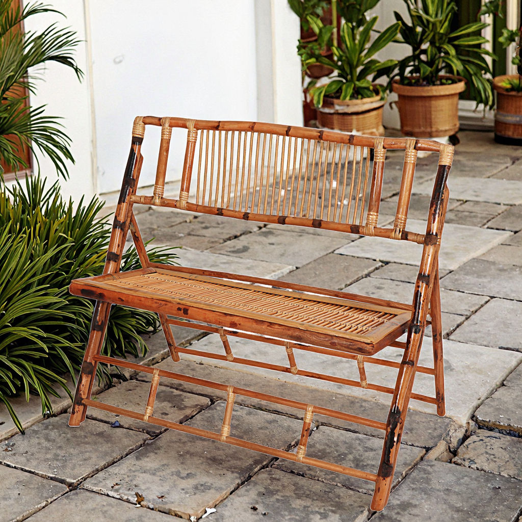 折りたたみ 竹製 レトロ ヴィンテージ バンブーチェア 椅子 インテリア