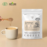 Poudre de café aux champignons bio 10 en 1 de qualité supérieure avec Lions Mane Reishi Chaga pour un soutien immunitaire Boost d'énergie pour la santé du cerveau