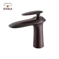 Nouveau design Robinet de salle de bain pour enfants en céramique à faible teneur en plomb, monotrou, avec douchette, finition or rose, pour lavabo sur pied d'hôtel