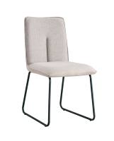 Chaises de salle à manger modernes de luxe en tissu gris avec pieds en métal, confortables et rafraîchissantes, pour la maison, le bureau, les appartements, les hôtels et les bars.