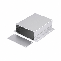 Boîtier en aluminium extrudé anodisé argenté 150*52mm avec bride 120mm, longueur personnalisée, pour instruments
