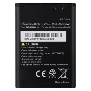 สำหรับโซนิม BAT-01500-01S 1500mAh โทรศัพท์ที่ทนทานคุณภาพสูงแบตเตอรี่ Li Ion XP3 XP3800 CE RoHS ขายส่งจำนวนมาก - Product Image 1